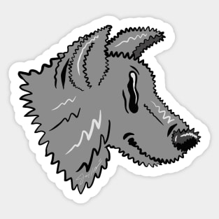 Good boy squiggly wolf Sticker